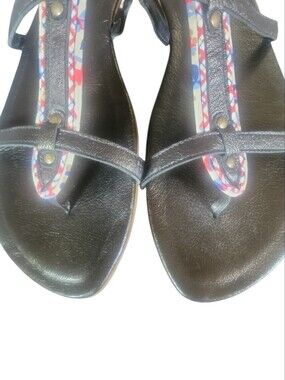 Colcci Brazil Women's Women’s Dark Brown Shimmer Summer T-Strap Sandals  EU40